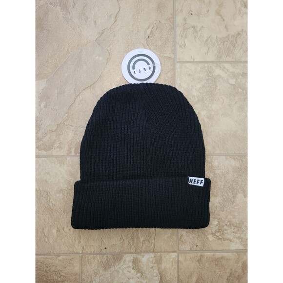 Neff Men’s Black Cuffed Beanie – One Size (Classic Stretch Fit) - Picture 1 of 5